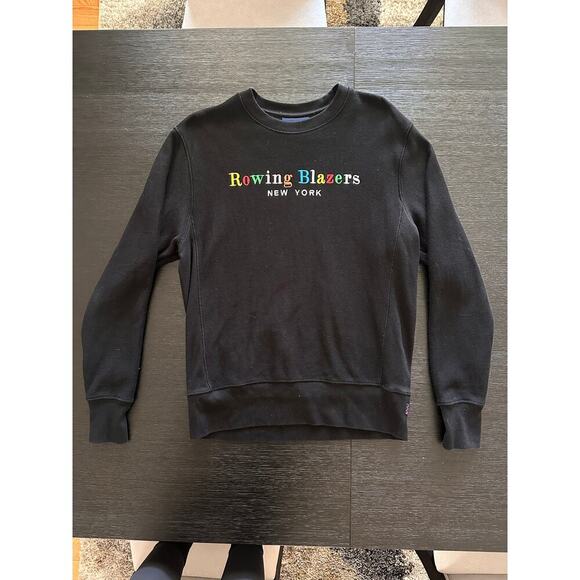 Rowing Blazers Unisex Spellout Crewneck Black Size Medium - Picture 6 of 10
